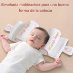 Cojín de apoyo para bebés ergonómico con dos refuerzos laterales ajustables.
