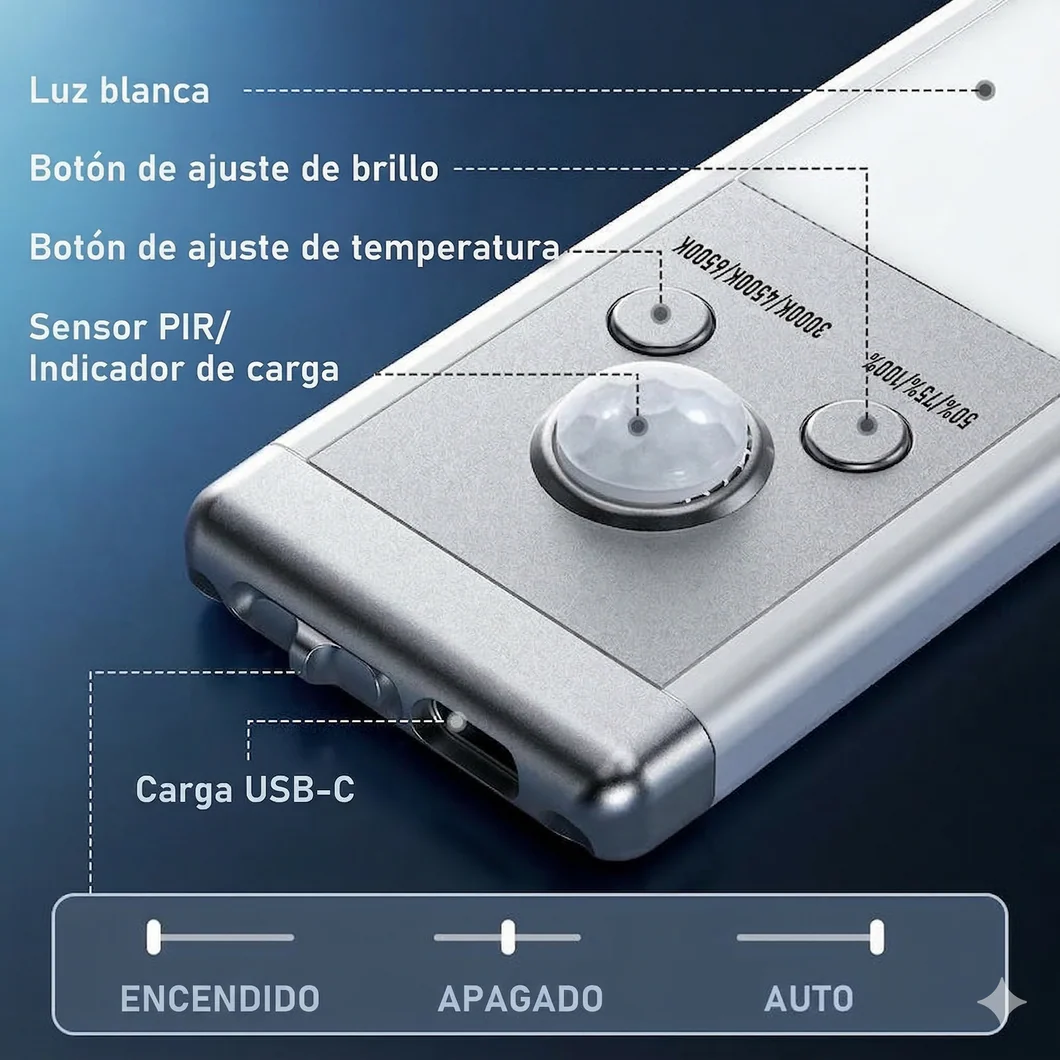 Luz Magnética con Sensor